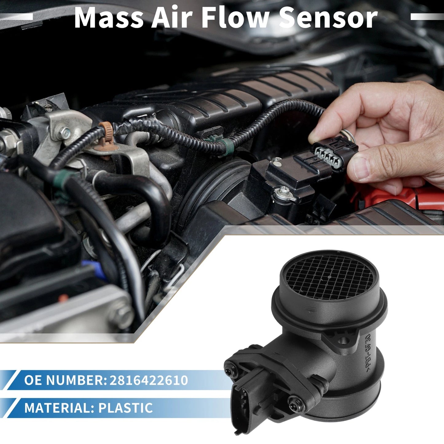 MAF Mass Air Flow Sensor No. 2816422610 for Hyundai Accent (2000–2005)