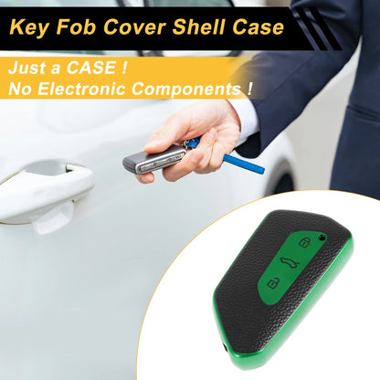 Green TPU Car Key Case for VW Golf 8 (2020–Present) - 3 Buttons