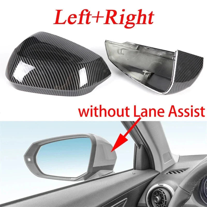 Carbon Style Side Wing Mirror Caps Covers for Audi Q2 GA and Q3 F3 (2016-2025)
