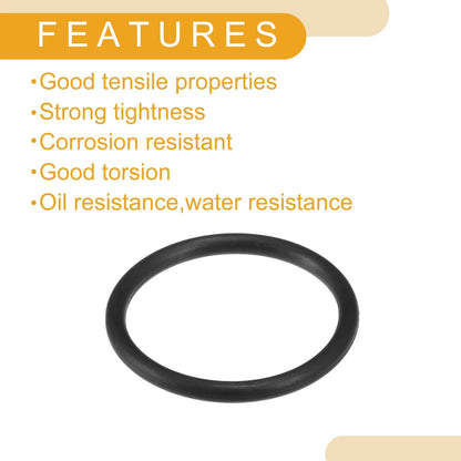 50pcs NBR Rubber O Ring Seal Gasket for Cars Trucks 15mm ID x 1.5mm CS