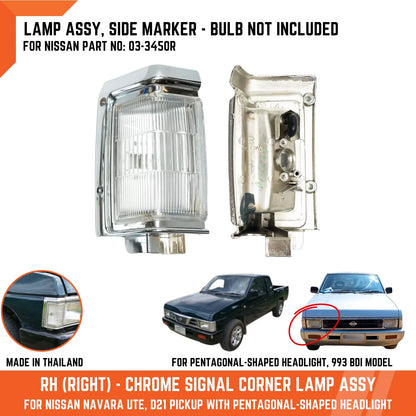 RH Front Corner Turn Signal Light for Nissan Navara D21, Pathfinder WD21
