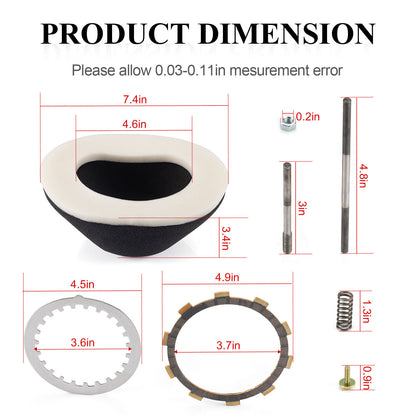 Clutch Friction Steel Plates Push Rod Kit for Yamaha Blaster (1988–2006)