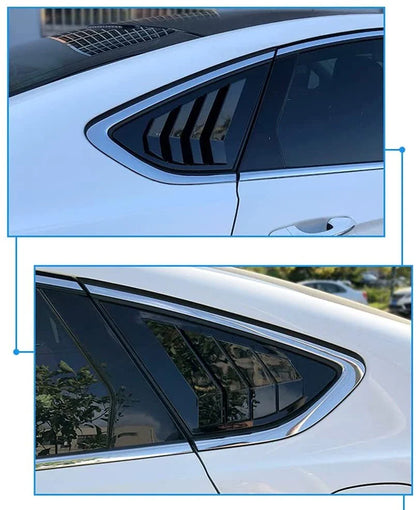 Pair / Rear Side Window Louvers Cover for Ford Fusion Mondeo (2013–2022)