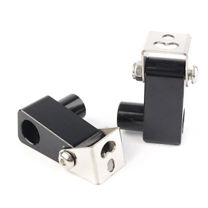 Fog Light Bracket for Motorcycle - Metal Alloy Black