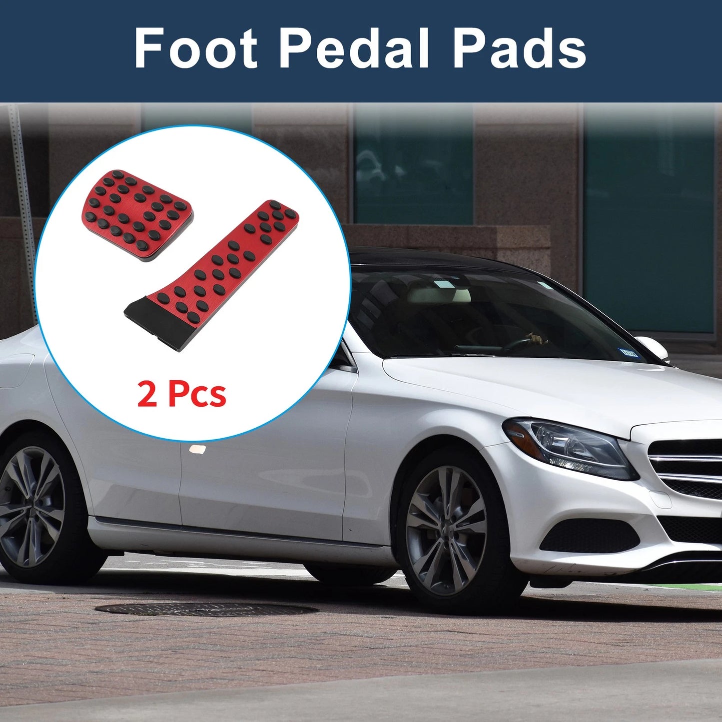 2X Automatic Foot Accelerator Pedal Covers for Universal Vehicles (No Mark)