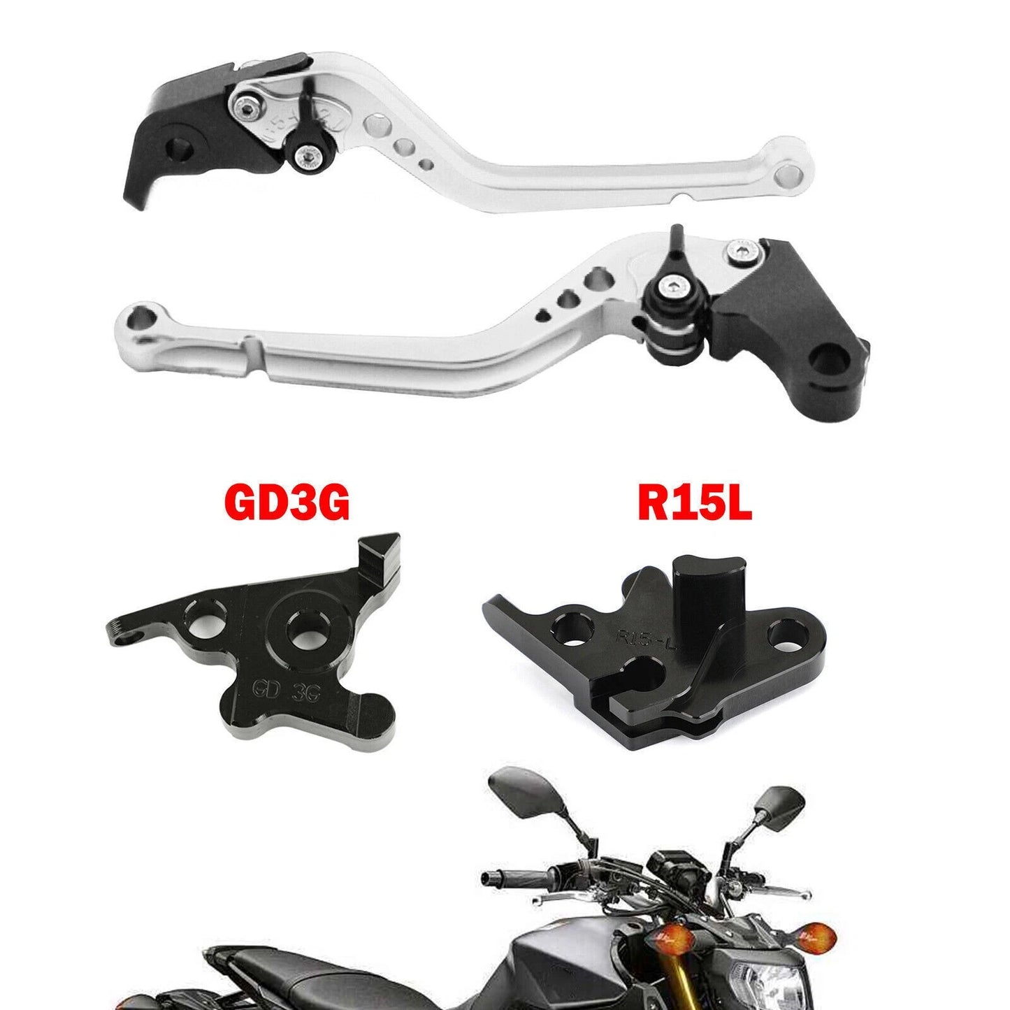 Long Brake Clutch Levers for Yamaha MT125 (2017–2020) SIL A