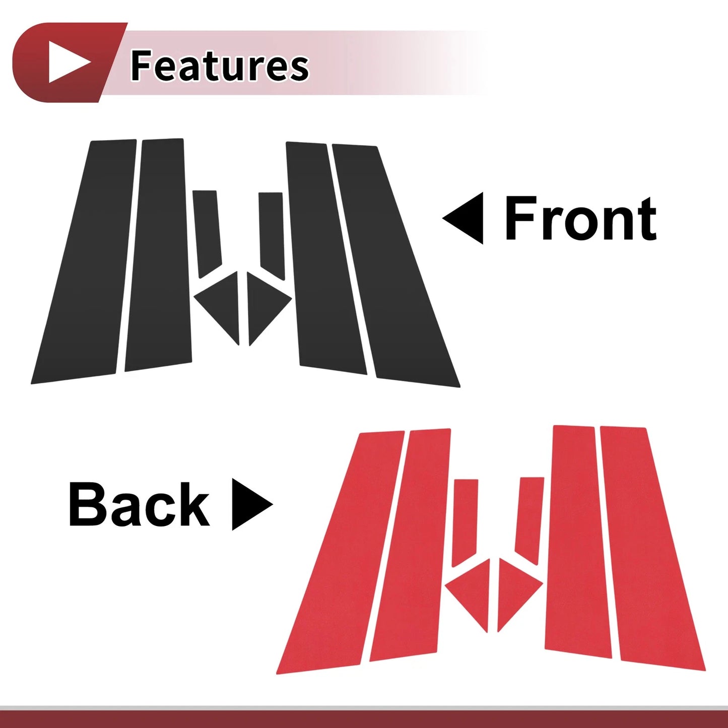 Door Pillar Window Trim for Nissan Bluebird (2015–2021) Black Left Right