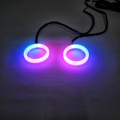 120MM RGB Phone Control Angel Eye Halo Rings Headlight DRL for Car