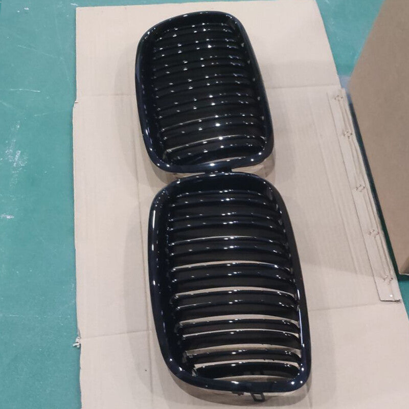 Gloss Black Front Kidney Grill for BMW X5 X6 (2007–2013)