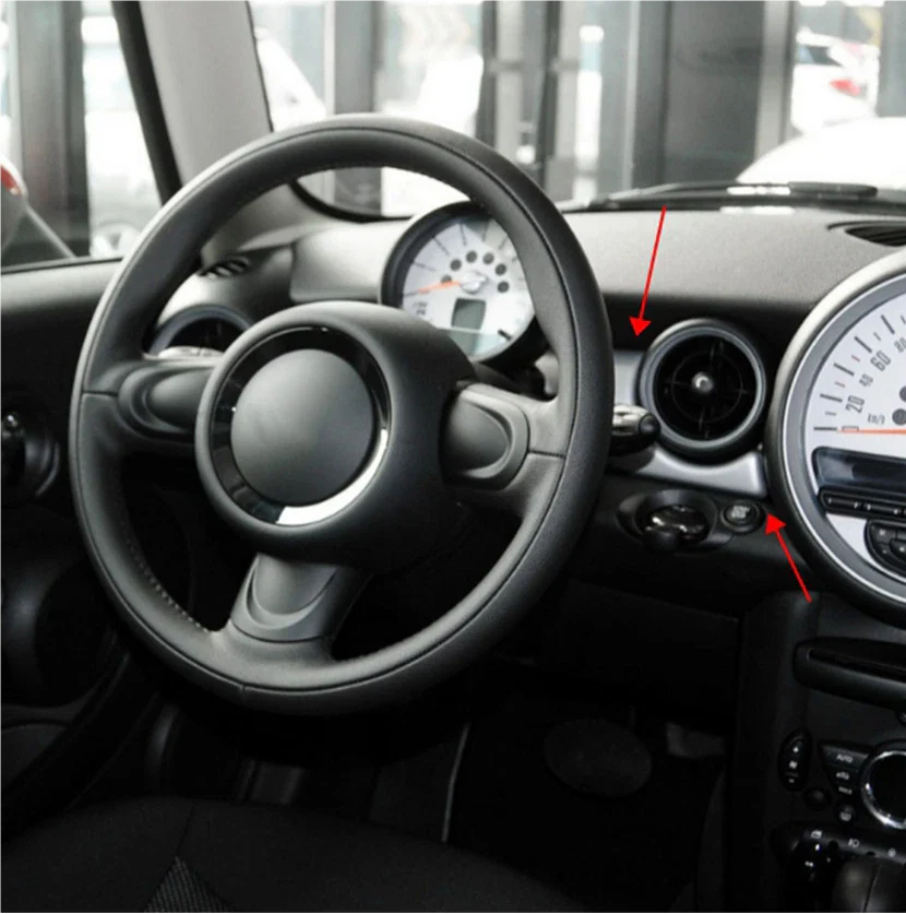 2 x Carbon Fiber Dash Strips Trim for Mini Cooper R55 R56 (2009–2014)