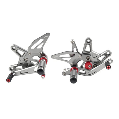 Pair Front Foot Pegs Footrest Brackets for Kawasaki Ninja ZX6R (2005–2008)