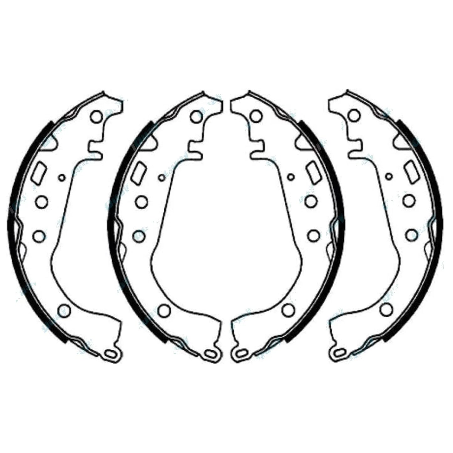 Rear Brake Shoes Lining Set for Toyota Corolla ZZE122R ZZE123R 2001~2007