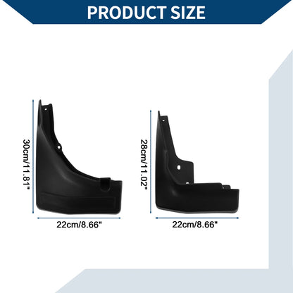Set of 2 Mud Flaps Splash Guards for Mercedes-Benz GLC (2014–2016)