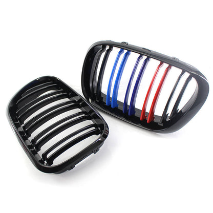 Gloss Black Dual Slat Kidney Grille for BMW X5 (2000–2003)