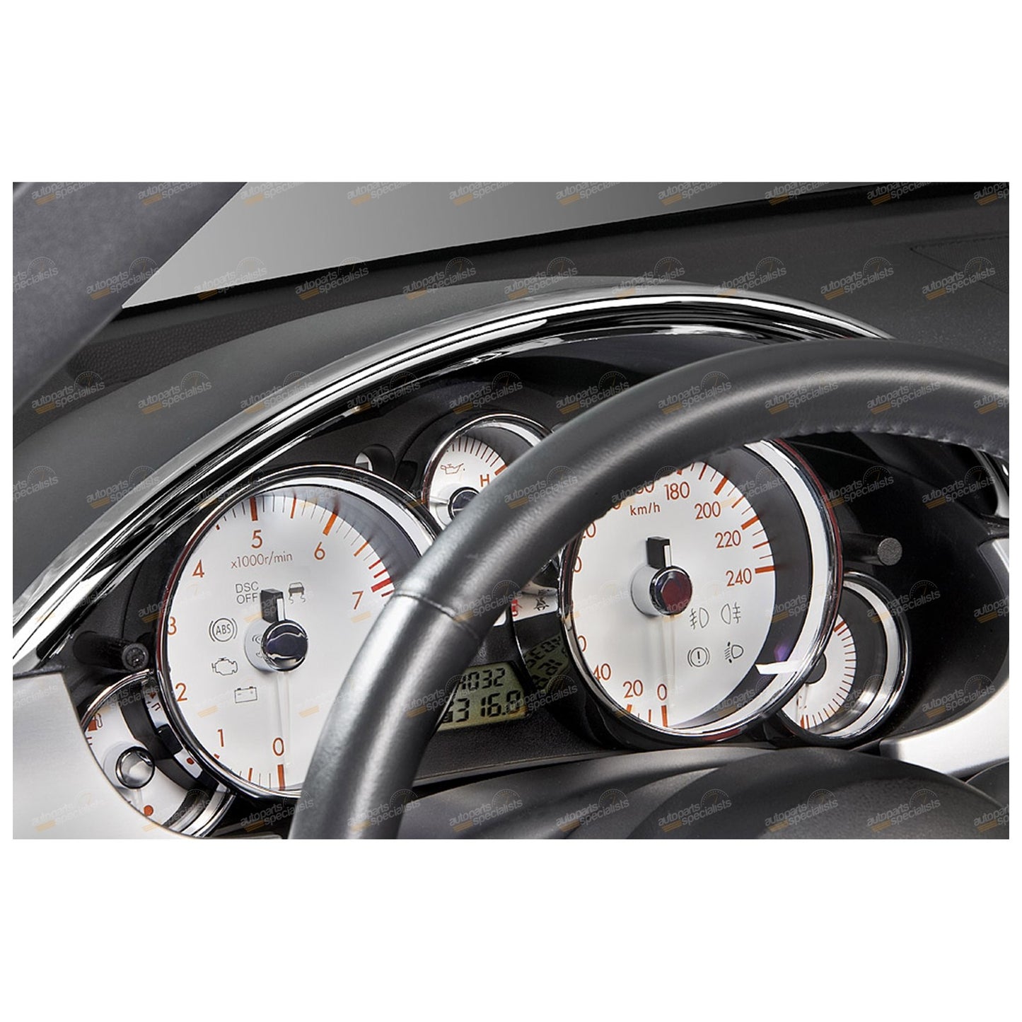 Chrome Instrument Cluster Hood Lip for Mazda MX-5 NC (2005–2015)