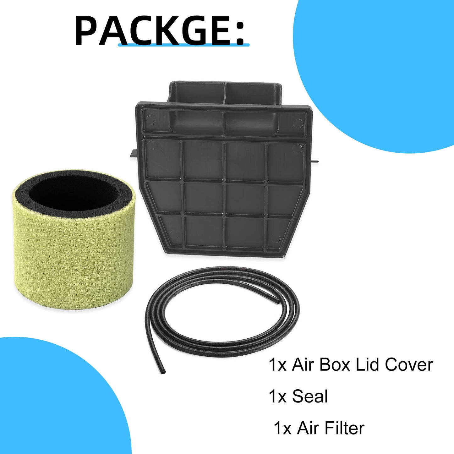 Air Filter & Air Box Lid Cover with Seal for Kawasaki Bayou 220 250 (1990–2004)