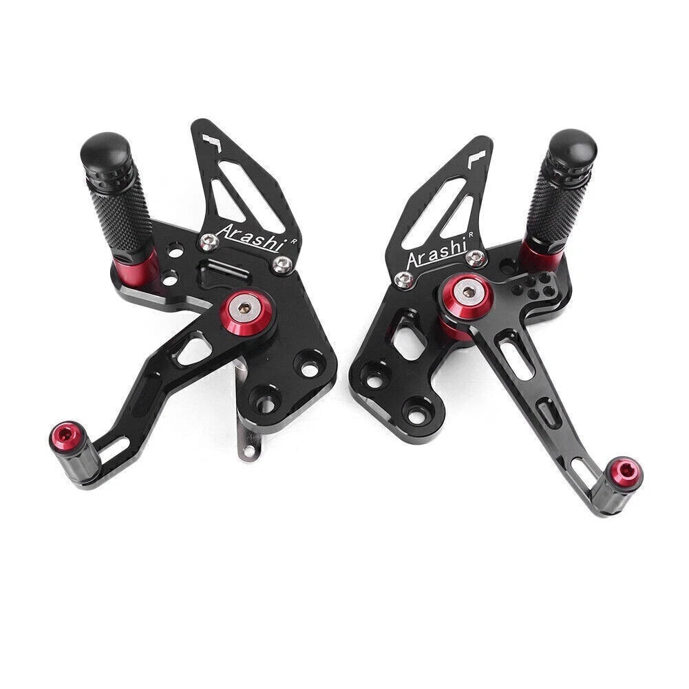 Rearset Foot Pegs for Kawasaki Z125 (2016–2018) - Black CNC Machined