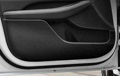 Carbon Fiber Door Anti-Kick Guard Pad Trim for Hyundai Sonata (2020–2023)