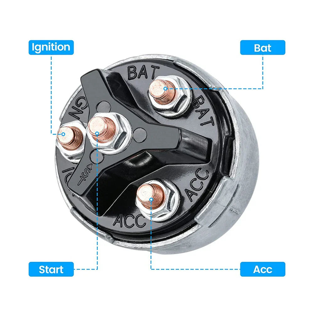 12V Universal Ignition Switch w/ Keys for Car Truck Tractor