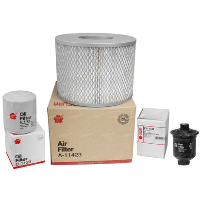 Oil Air Fuel Filter Service Kit for Hilux VZN167 V6 3.4L (2002–2005)