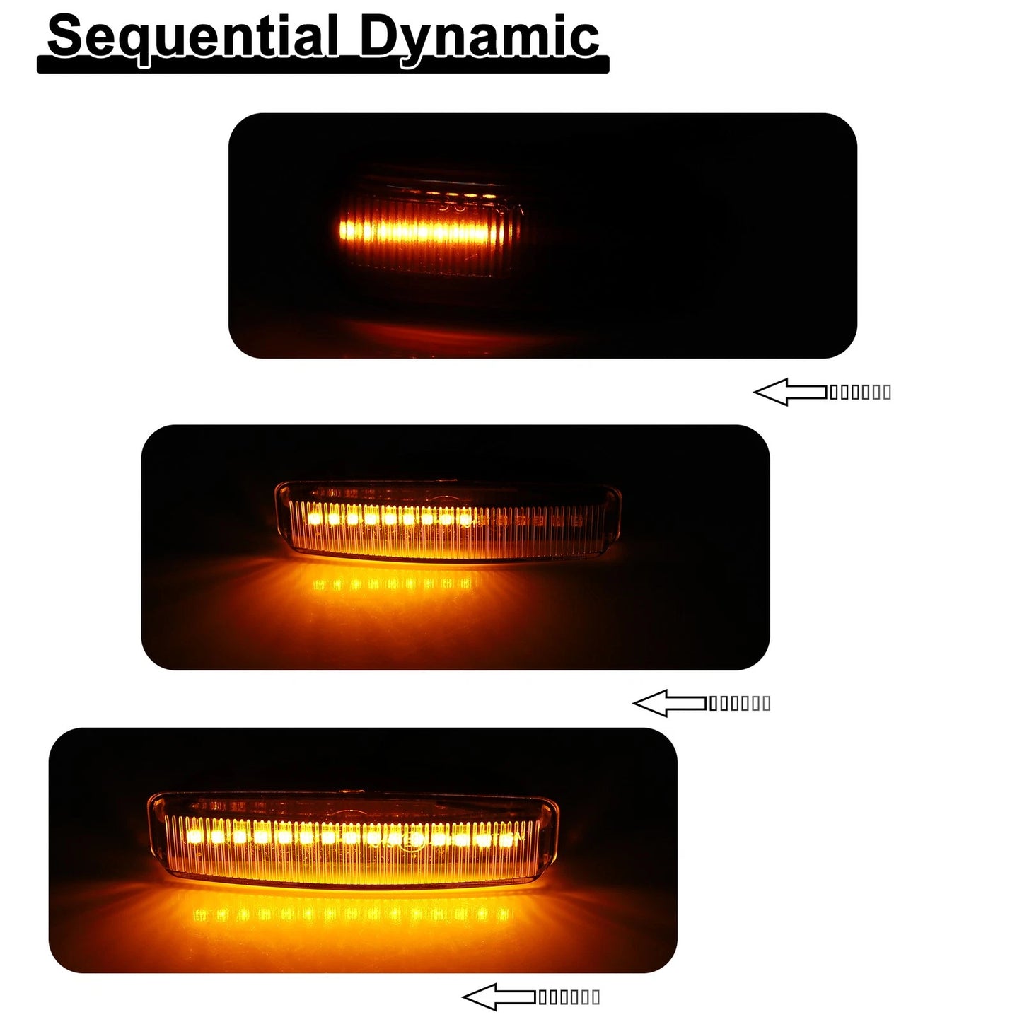 2X LED Side Marker Lights for BMW (63142496299, BM2570108)