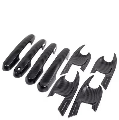 Carbon Fiber Door Handle & Bowl Cover Trim for Toyota Highlander (2020–2022)