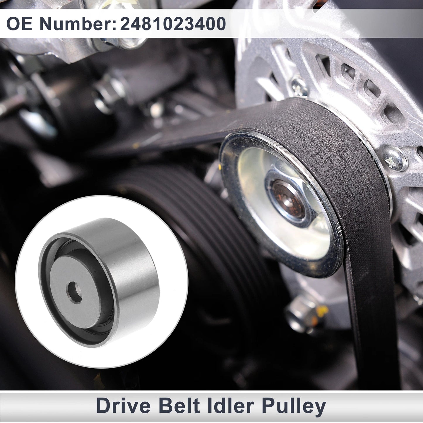 Drive Belt Idler Pulley for Hyundai Tucson (2005–2009) No. 2481023400