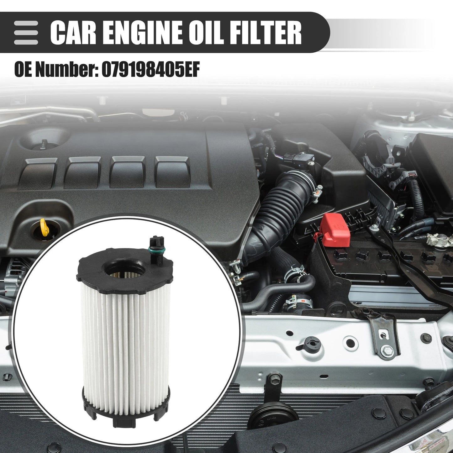 Set of 1 Engine Oil Filter with Gasket for Audi RS5 (2013–2015) 4.2L V8