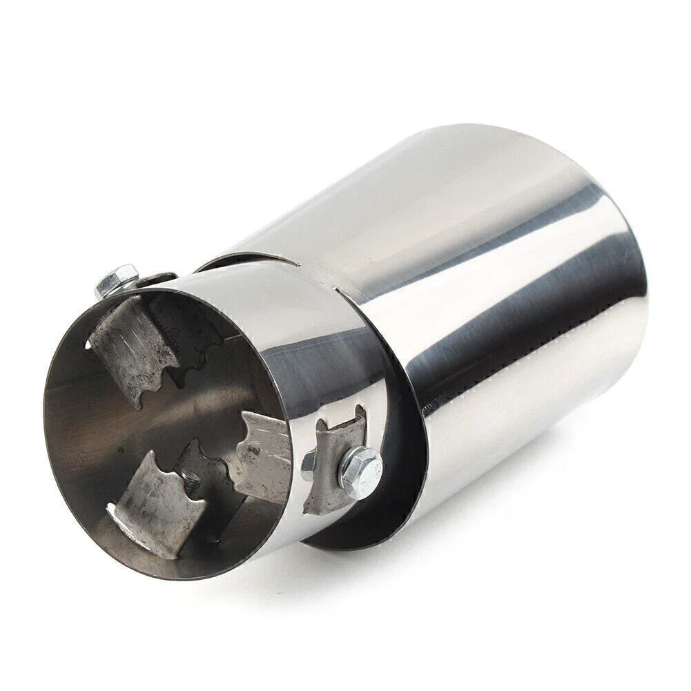 Stainless Steel Exhaust Pipe Tail Muffler Tip for Car Accessories (Curved)