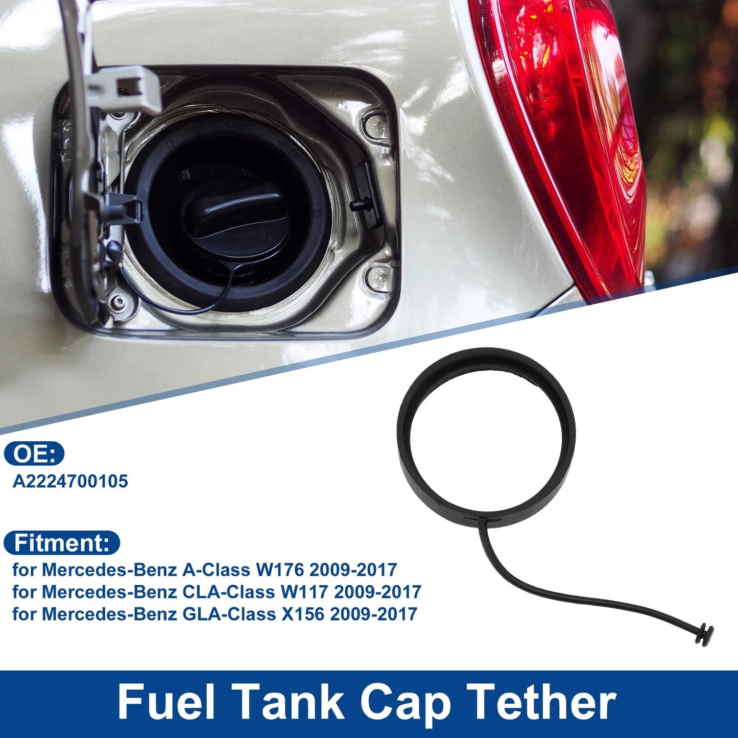 Fuel Tank Cap Tether No.A2224700105 for Mercedes-Benz A-Class (2009–2017)