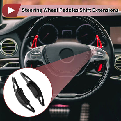 Set of 2 Black Aluminum Alloy Steering Wheel Paddles for Mazda Axela (2020–2021)