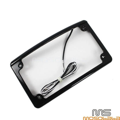 7"x4" Curved License Plate Frame w/ LED Light for Harley Touring (2009-2023)