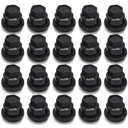 20 x Black Lug Nut Cover Caps for Chevrolet (15661036, 560-5208, 560-5063, 560-5040)