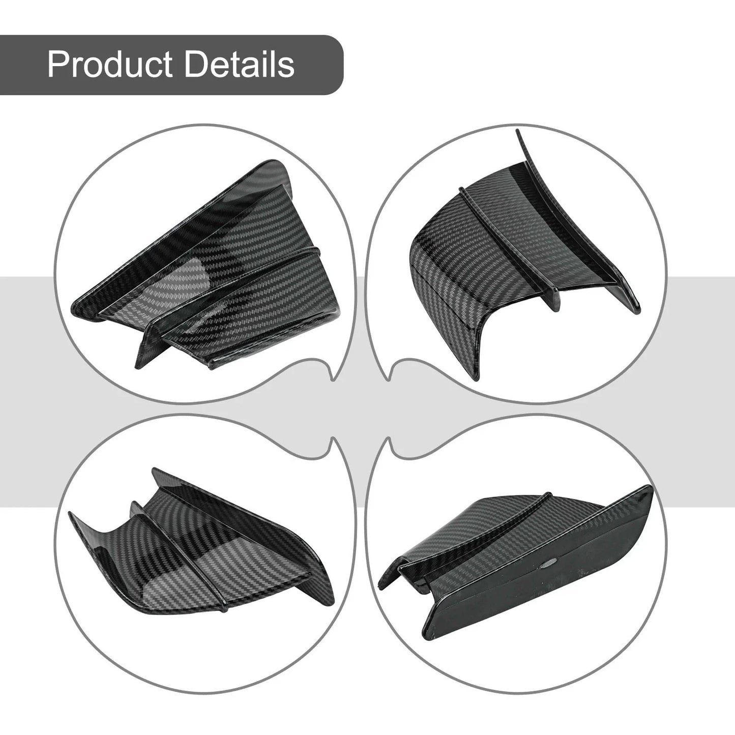 Aerodynamic Wings 2x for Yamaha Suzuki Kawasaki bikes