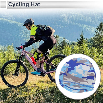 Set of 2 Sweat Wicking Cycling Hats - Light Blue 24x19cm