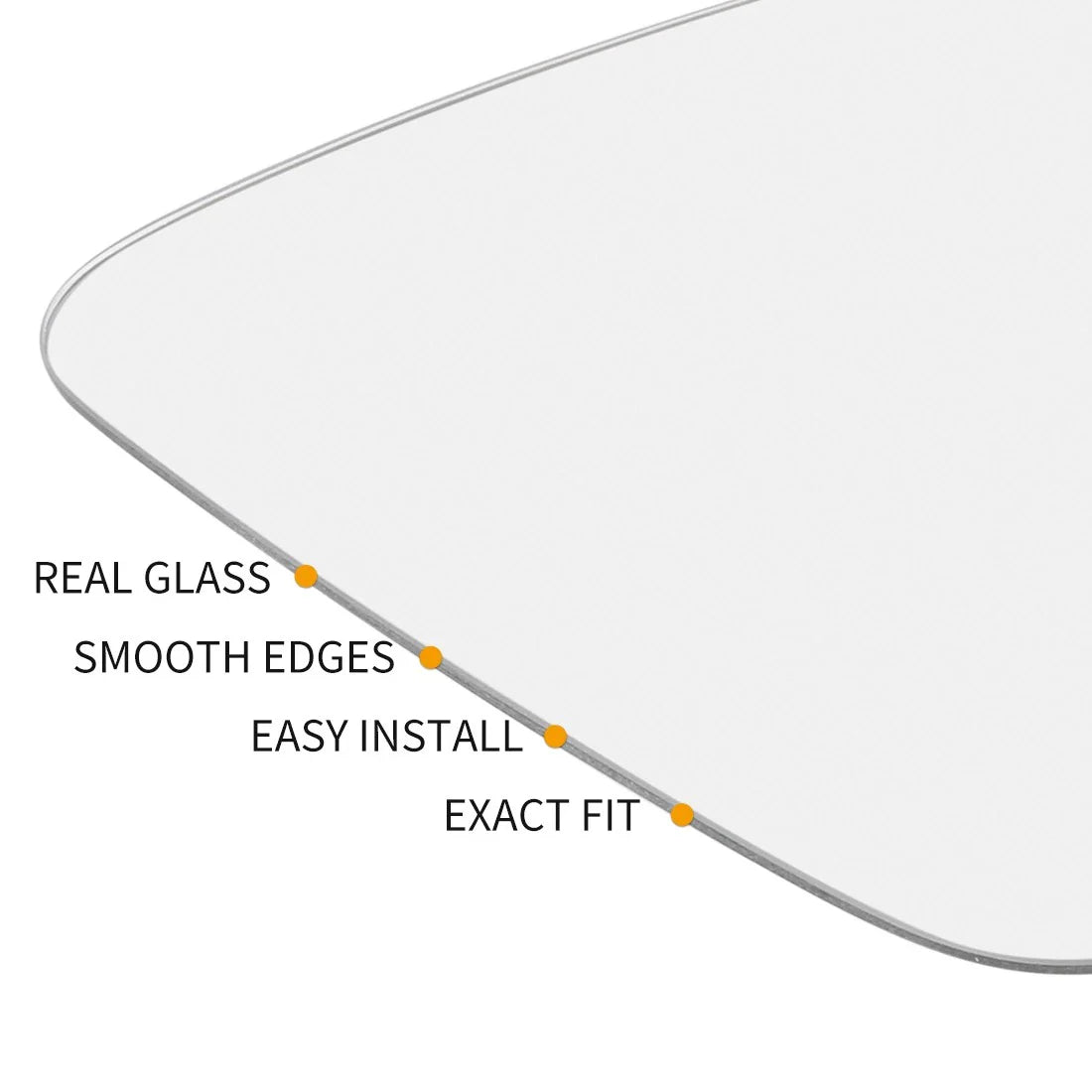 Right Side Rearview Mirror Glass Heated with Backing for BMW X5 (2000-2006)