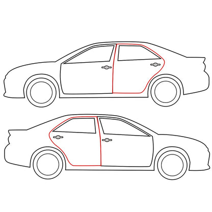 Rear Door Weatherstrip for Toyota Corolla (1987–1992)