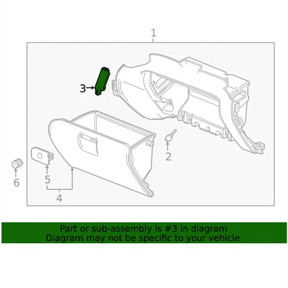 Glove Box Door Dampener for 2018-2023 Chevrolet Traverse (2018-2023)