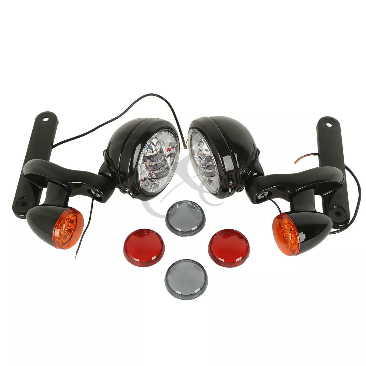 4-1/2" Fog Passing Lights Housing Bracket for Harley Touring (1994-2024)