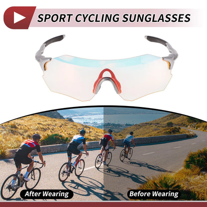 Set of 1 Motorcycle Riding Goggles for Various Models (Light Red Lens)