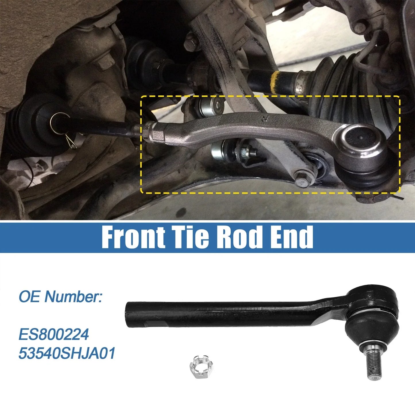 2 x Front Suspension Steering Tie Rod Ends for Honda Odyssey (2005-2010)
