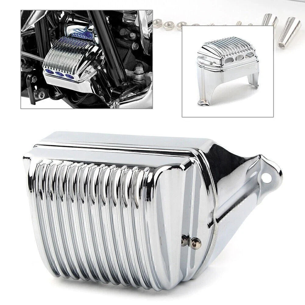 Front Voltage Regulator Cover Accent for Harley Bagger FLH 1997-2011 Chrome