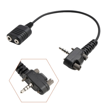 K Head 2Pin Headset Port Converter Cable for Baofeng UV9R BF-9700 BF-A58