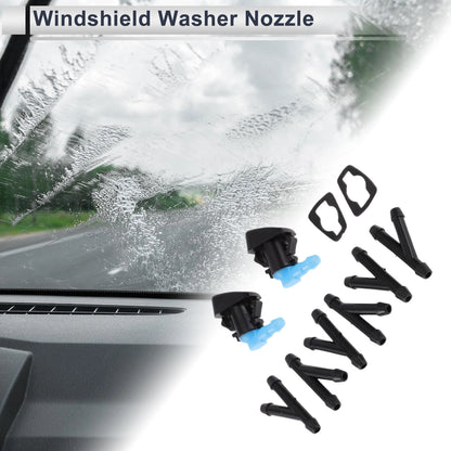 Set of 6 Windshield Washer Nozzles w/ Hose Connector for Dodge No. 68269108AA