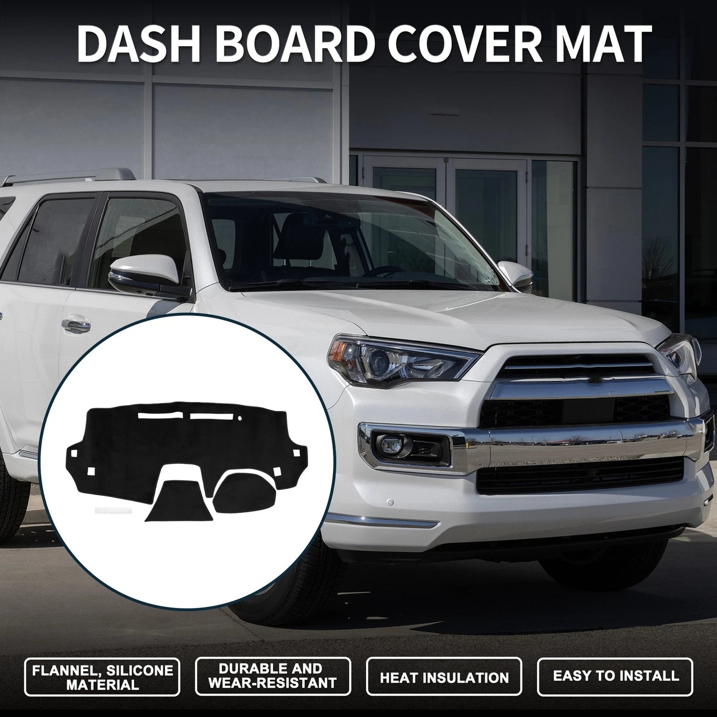 Dashboard Cover Mat for Daihatsu Move LA150S/LA160S (2014–2022) Black Set