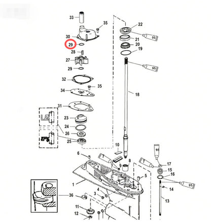 Washer for Mercury 30HP - 60HP 4-Stroke (2000–2023)