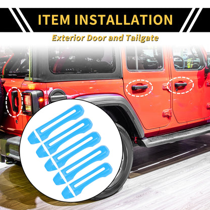 Set of 1 Door Tailgate Handle Cover for Jeep Gladiator JT (2020–2021) Light Blue