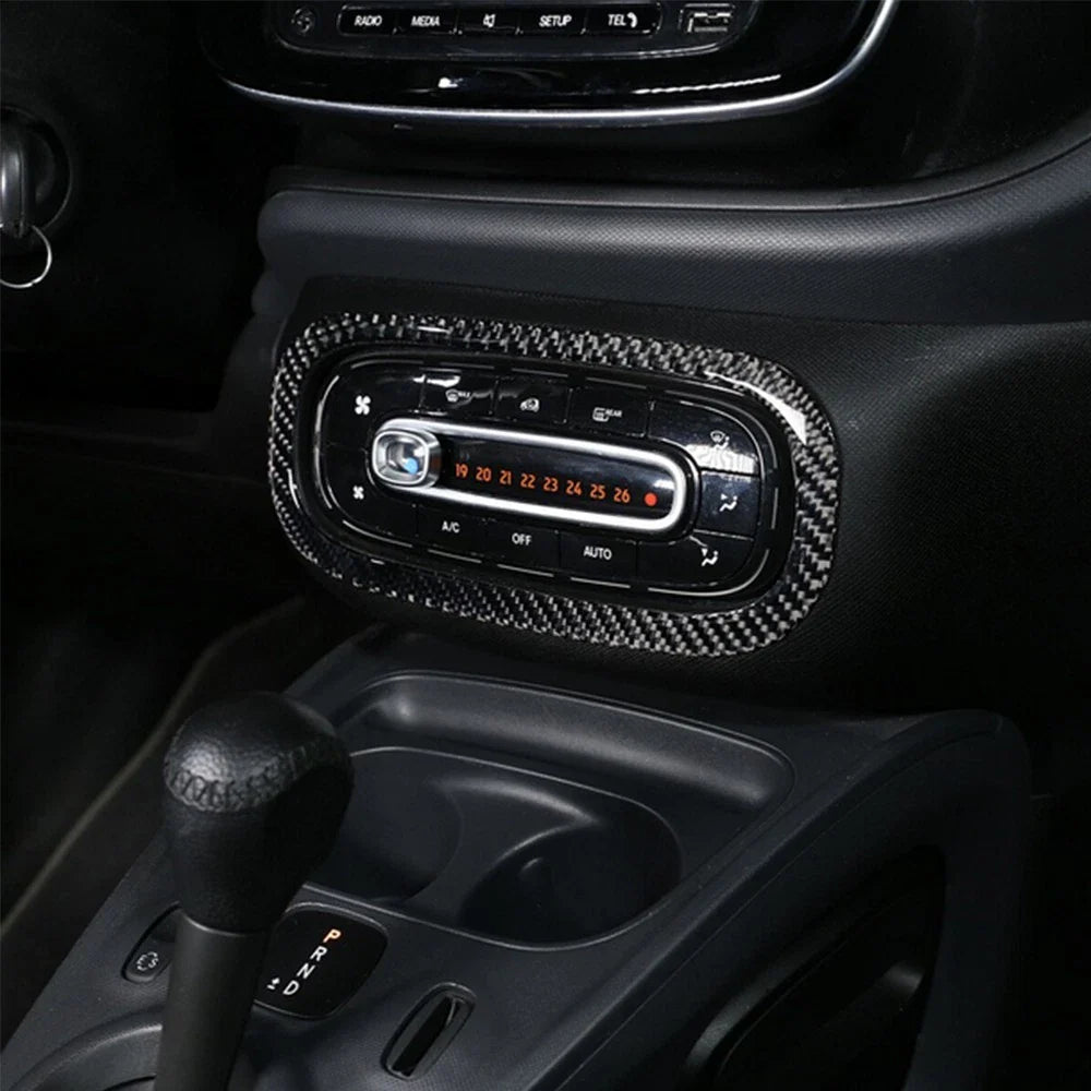 Carbon Fiber Central Console Decor for Mercedes-Benz Smart Fortwo (2016-2021)