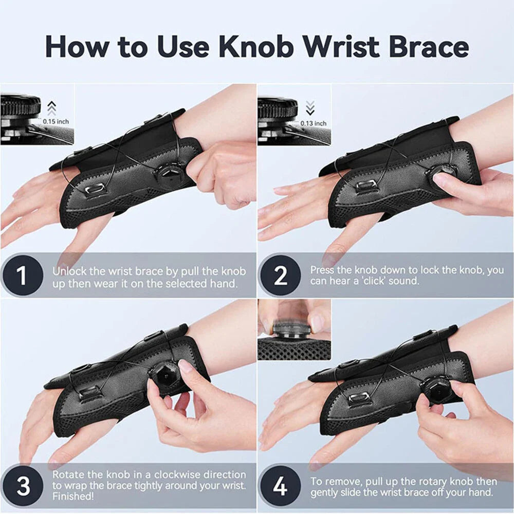 Adjustable Wrist Brace for Carpal Tunnel Right Hand 6.5in-9.5in