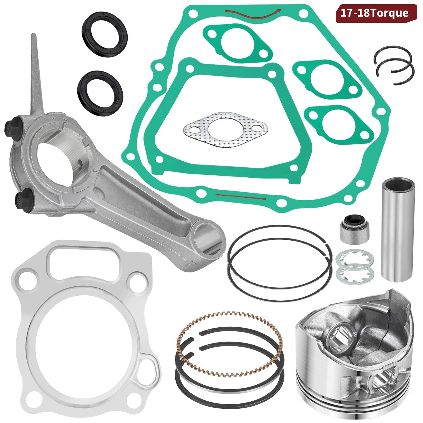 Piston Gasket Rebuild Kit for Yamaha Golf Cart G16-G20 (301CC)